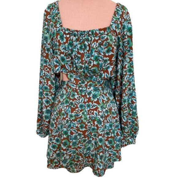 Free People Jael Printed Mini Dress In Ginger Snap Size Small NWT - Picture 4 of 12